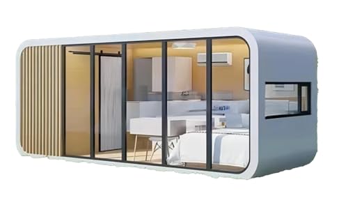 Prefab Modern Tiny House 20ft and 40ft Modular Cabin House, Tiny Home, B&B, Office, Kiosk, Pool House, bar, Outdoor Living (40X8X8 FT (Shell))