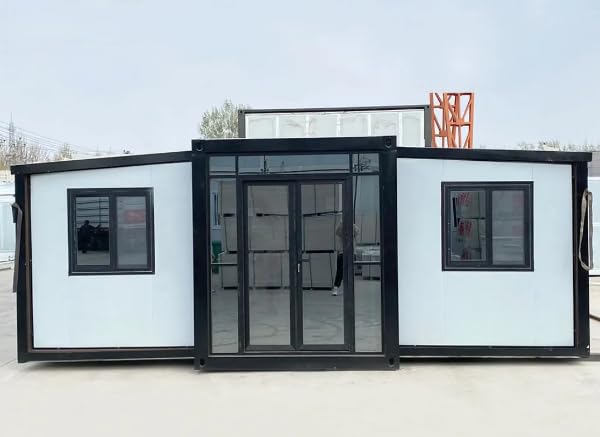 New 2024 Prefab Foldable House, 20x19ft Upgraded Luxury Expandable Container House, Waterproof Fireproof Insulated Tiny House with Restroom