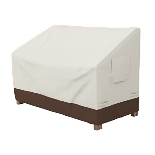 Amazon Basics 2-Seater Outdoor Patio Bench Cover, Beige/Tan