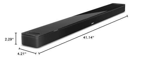 Bose Smart Ultra Soundbar, Surround Sound System for TV, Dolby Atmos Soundbar for TV Plus Alexa and Google Voice Control, Black