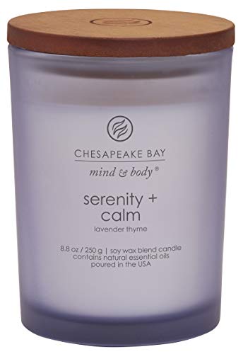 Chesapeake Bay Candle Medium Jar Scented Candle, Serenity + Calm (Lavender Thyme), Home Décor, Orange, Gifting Idea, Burn Time of 50 Hours