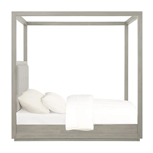 Modus Furniture Solid-Wood Canopy Bed, California King, Oxford - Mineral