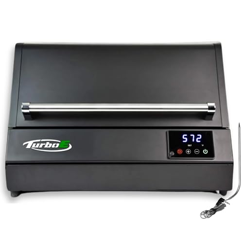 Turbo E Outdoor Electric Grill by PLUGNGRILL - High-Power 1700W Infrared Grill Technology - 24-Inch Smart BBQ Grill with Probe & Digital Display for Precise Cooking & Searing