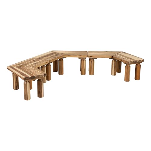 Outerspaces Kids Wooden Workaround Bench for Kids Outdoor Sensory Play 12" Height