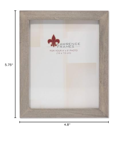 Lawrence Frames 4x5 Gray Wood Gallery Collection Picture Frame