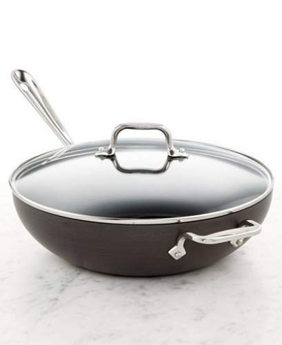 All-Clad Hard-Anodized Commercial Strong Nonstick 12" Chefs Pan with Lid