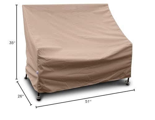 KoverRoos Weathermax 44202 4-Feet Bench/Glider Cover, 51-Inch Width by 26-Inch Diameter by 35-Inch Height, Toast