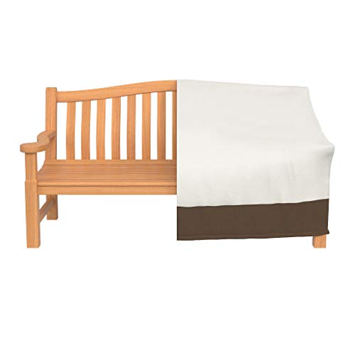 Amazon Basics 2-Seater Outdoor Patio Bench Cover, Beige/Tan