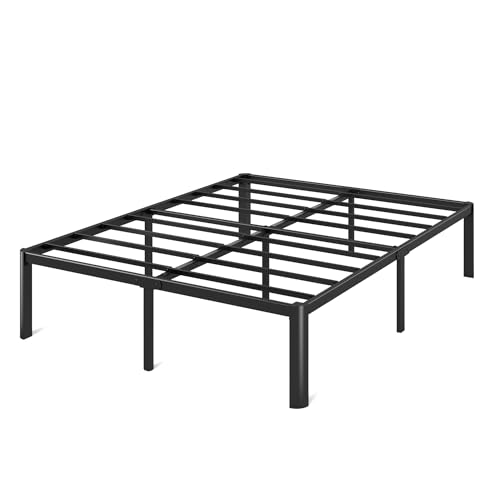 Zinus Van 16 Inch Metal Platform Bed, Steel Slat Support, No Box Spring Needed, Eco Friendly WonderBox Packaging, Easy Assembly, Black, Full