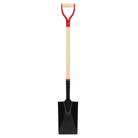 VNIMTI Spade Shovel for Digging, Heavy Duty Spade Shovel with Wooden D-Handle, Square Flat Shovel for Gardening and Edging, 45 Inches