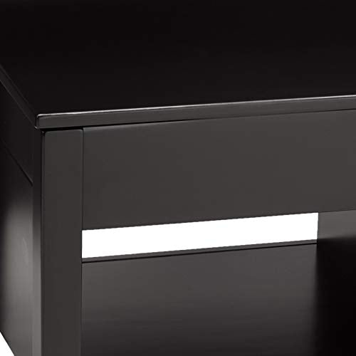 Amazon Basics Lift-Top Storage Rectangular Coffee Table, Black, 40 in x 18 in x 19 in
