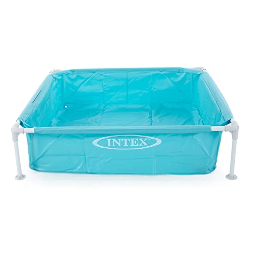 Intex 4 Foot x 12 Inch Miniature Durable Vinyl Outdoor Above Ground Frame Kiddie Swimming and Teaching Baby Pool for Ages 3 and Up, Blue