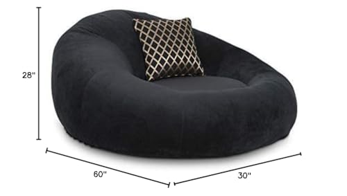 Seatcraft Cuddle Fabric Home Theater Seat, Living Room, Black