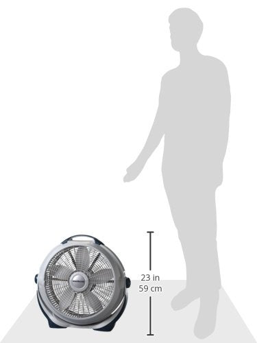 Lasko Wind Machine Air Circulator Floor Fan, 3 Speeds, Pivoting Head for Large Spaces, 20", 3300, White