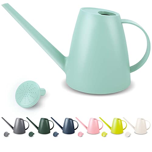 Watering Can for Indoor Plants, Small Watering Cans for House Plant Garden Flower, Long Spout Water Can for Outdoor Watering Plants 1.8L 1/2 Gallon (Green, 1.8L)