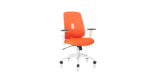 Nouhaus Ergonomic Office Chair Home Office Desk Chairs with Lumbar Support, Adjust Armrest and Wheels, Mesh Office Chair(Bright Orange)