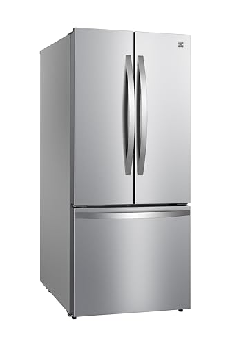 Kenmore 46-75525 29.88 Inch Counter-Depth French Door Refrigerator/Freezer with Fingerprint-Resistant Stainless Steel, Ice Maker, Quiet and Energy Efficient Inverter Compressor, 17.5 cu. ft.