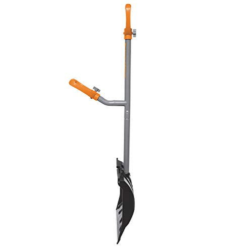 ErgieShovel ERG-SNSH18 Steel Shaft Impact Resistant Snow Shovel, 18-Inch Shovel, 48-Inch Shaft, Push/Scoop Combination Blade, Polycarbonate Shovel