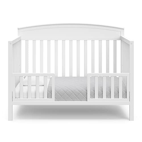 Graco Benton 5-in-1 Convertible Crib (White) – GREENGUARD Gold Certified, Converts from Baby Crib to Toddler Bed, Daybed and Full-Size Bed, Fits Standard Full-Size Crib Mattress
