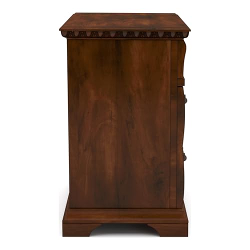 Furniture of America FOA Oulette 2-Piece Cherry Solid Wood Bedroom Set - Cal King + Nightstand