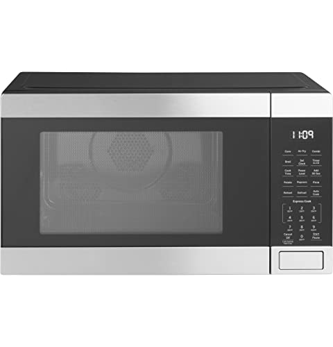 GE 1.0 Cu Ft Microwave Oven with Air Fryer, Broiler & Convection - 1050W, Stainless Steel
