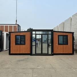 Portable Prefabricated Tiny Home 15x20ft, Mobile Expandable Plastic Prefab House for Hotel, Booth, Office, Guard House, Shop, Villa, Warehouse, Workshop