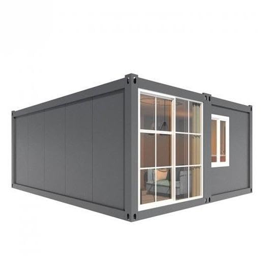 Expandable Prefabricated Mobile Home, Portable 19ftx20ftx8ft, Luxury Modern Style Prefab House for Hotel, Living, Office, Shop (with Restroom).