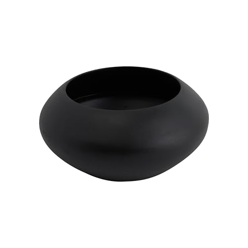 Creative Co-Op Minimalist Round Mango Wood Bowl, Black