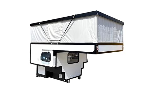 Pop-Up Truck Camper with Sliding Queen Size Bed/Sofa Bed/Bathroom and Kitchen.