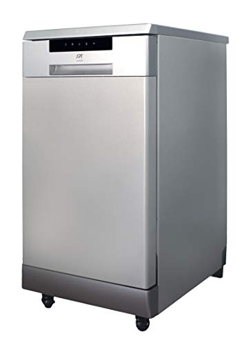 SPT SD-9263SSB 18″ Wide Portable Stainless Steel Dishwasher with ENERGY STAR, 6 Wash Programs, 8 Place Settings and Stainless Steel Tub