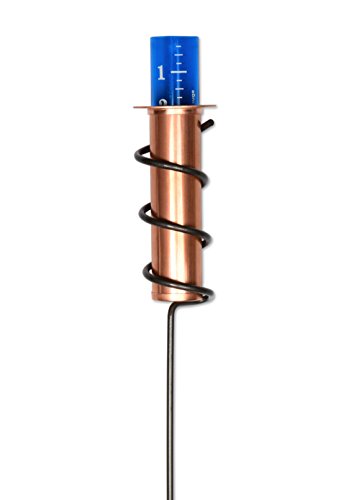 World's Coolest Rain Gauge Copper Rain Gauge Outdoor w/Steel Stake - Accurate, Decorative Garden Rain Gauges for Yard, Shatterproof, Winter-Safe - The Original Floating Rain Gauge