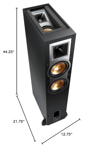 Klipsch Reference R-26FA Floorstanding Speaker, Black, Pair