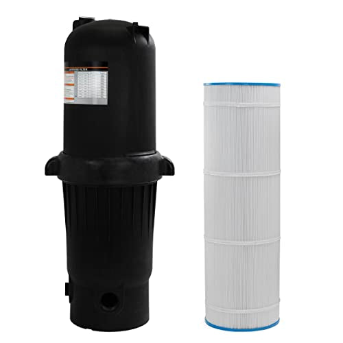 XtremepowerUS 200 sq/ft Pool Cartridge Filter In-Ground Swimming Pool and Spa Pool Filter System for Pools Up to 47000 Gallons