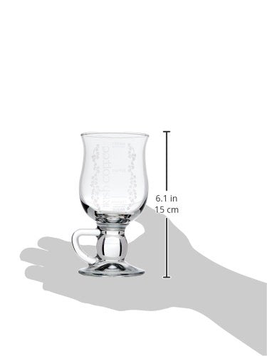 Belleek Pottery Galway Crystal Irish Coffee Glasses, 5.7-Inch, Clear, Set of 2