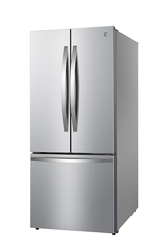 Kenmore 46-75525 29.88 Inch Counter-Depth French Door Refrigerator/Freezer with Fingerprint-Resistant Stainless Steel, Ice Maker, Quiet and Energy Efficient Inverter Compressor, 17.5 cu. ft.