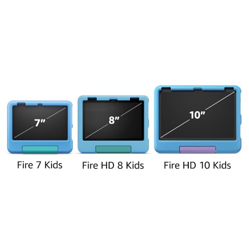 New Amazon Fire HD 8 Kids tablet, ages 3-7. With bright 8" HD screen. Includes ad-free and exclusive content, parental controls and 13-hr battery, 32GB, Blue, (2024 release)