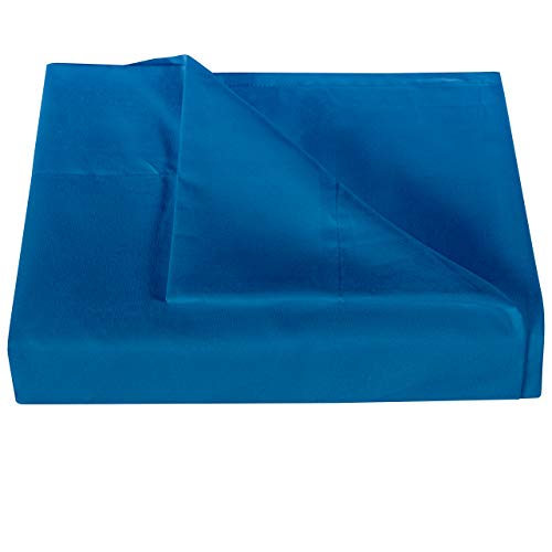 Italian Luxury Flat Sheet, 100% Egyptian Cotton Top Sheet, 600-Thread-Count Ultra Soft Smooth (Flat Bed Sheets) with 1 Piece Flat Sheets Only (Solid) ( Royal Blue Full XL Size )