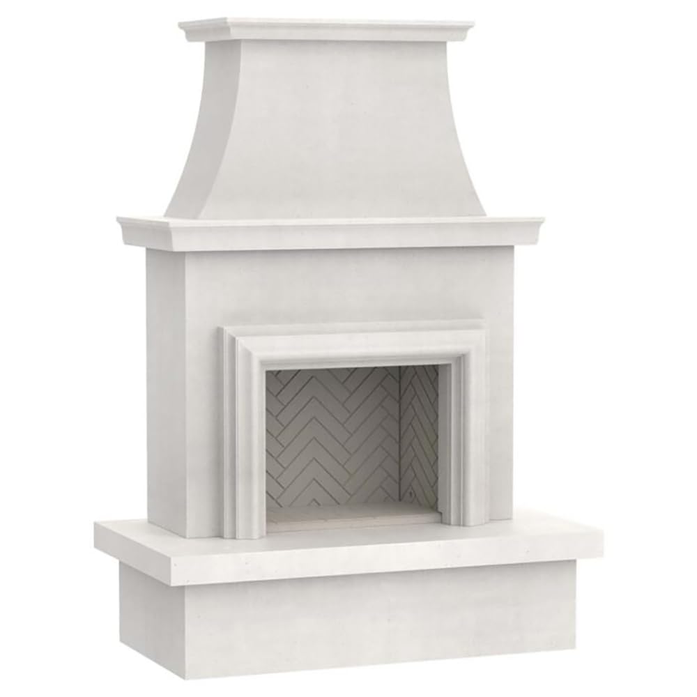 Contractor's Model with Moulding Outdoor Fireplace | American Fyre Designs (Vent Free)