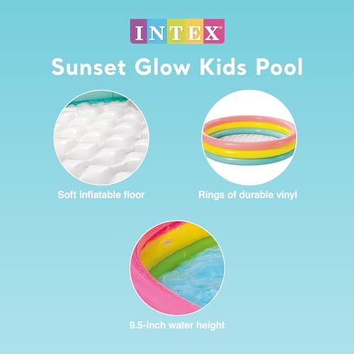 Intex Kiddie Pool - Kid's Summer Sunset Glow Design - 58" x 13"