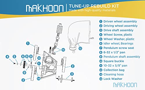 MAKHOON Rebuild Repair Kit Replacement for Polaris Zodiac Automatic Pool Cleaner 280 (Not Compatible with Polaris 360 380)