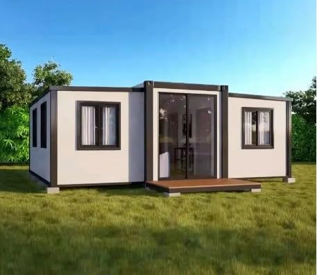 Portable House Expandable Prefab 20x19ft Tiny Home for Work, Travel, or Adventure! Sustainable Living Perfect for Shops, Offices, Guard Houses, Villas, Warehouses, & Workshops