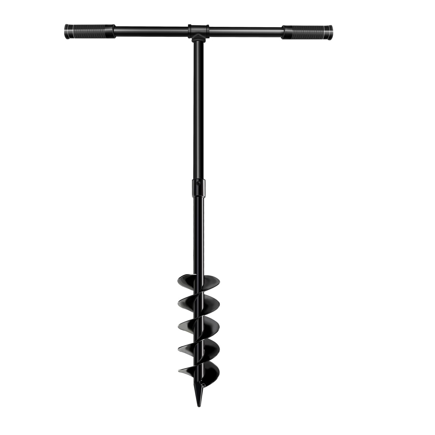 LONGRUNNEW 4" x 38" Spiral Planter Hand Auger - Heavy-Duty Manual Post Hole Digger for Gardens, Fences, Landscaping - Planting Bulbs, Trees, Flowers Garden Hole Digger Tool