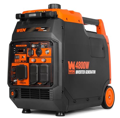 WEN Quiet and Lightweight 4800-Watt Dual Fuel RV-Ready Electric Start Portable Inverter Generator with Fuel Shut Off and CO Watchdog (DF480iX)