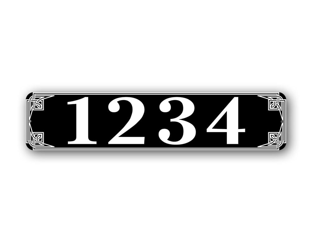 Personalized 4"x18" Address Sign | Custom Text Durable Aluminum Metal Sign | Choose Horizontal or Vertical Layout