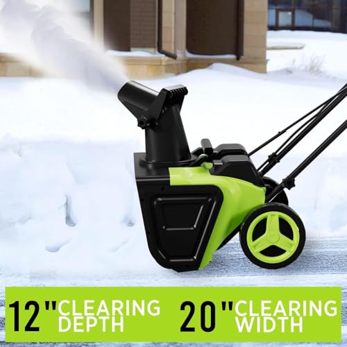 STEELITE Cordless Snow Blower 2 x 20V, 20-Inch Snow Thrower 850 lbs/Minute Capacity, Includes 2 x 4.0Ah Batteries & Charger, Ideal for Walkways and Driveways, Brushless Motor