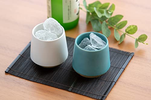 Japanese pottery, Minoyaki handmade pottery cup imported from Japan, suitable cup for drinking green tea, matcha, sake, and whisky on the rocks (Black)