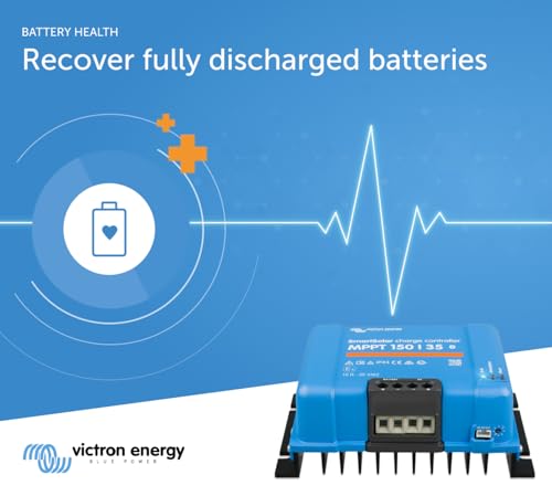 Victron Energy SmartSolar MPPT Solar Charge Controller (Bluetooth) - Charge Controllers for Solar Panels - 150V 35 amp 12/24/36/48-Volt