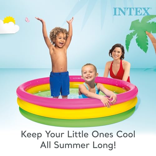 Intex Kiddie Pool - Kid's Summer Sunset Glow Design - 58" x 13"