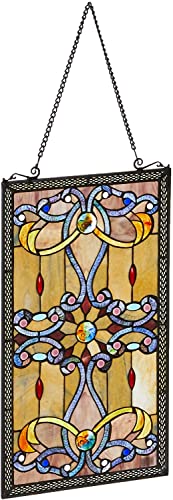 Fine Art Lighting ZP173N 276 Glass Cuts Tiffany Window Panel, 15 x 26, Multi Color