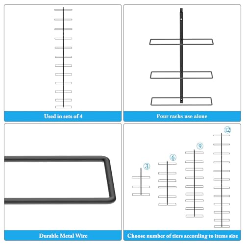 X-cosrack 12 Bottle Wall Mounted Wine Rack, Detachable Wine Storage Organizer Used As One or Four, DIY Wall Hanging Wine Holder, for Dining Room, Bar, Wine Cellar